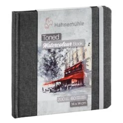 Hahnemühle 'Toned' Watercolour Books - Grey 200gsm (95lb) -Painting Supplies 14 14 grey