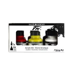 Daler-Rowney FW Acrylic Ink Primary Set -Painting Supplies 160100007 FW Primary Ink Set 6x29.5ml 1