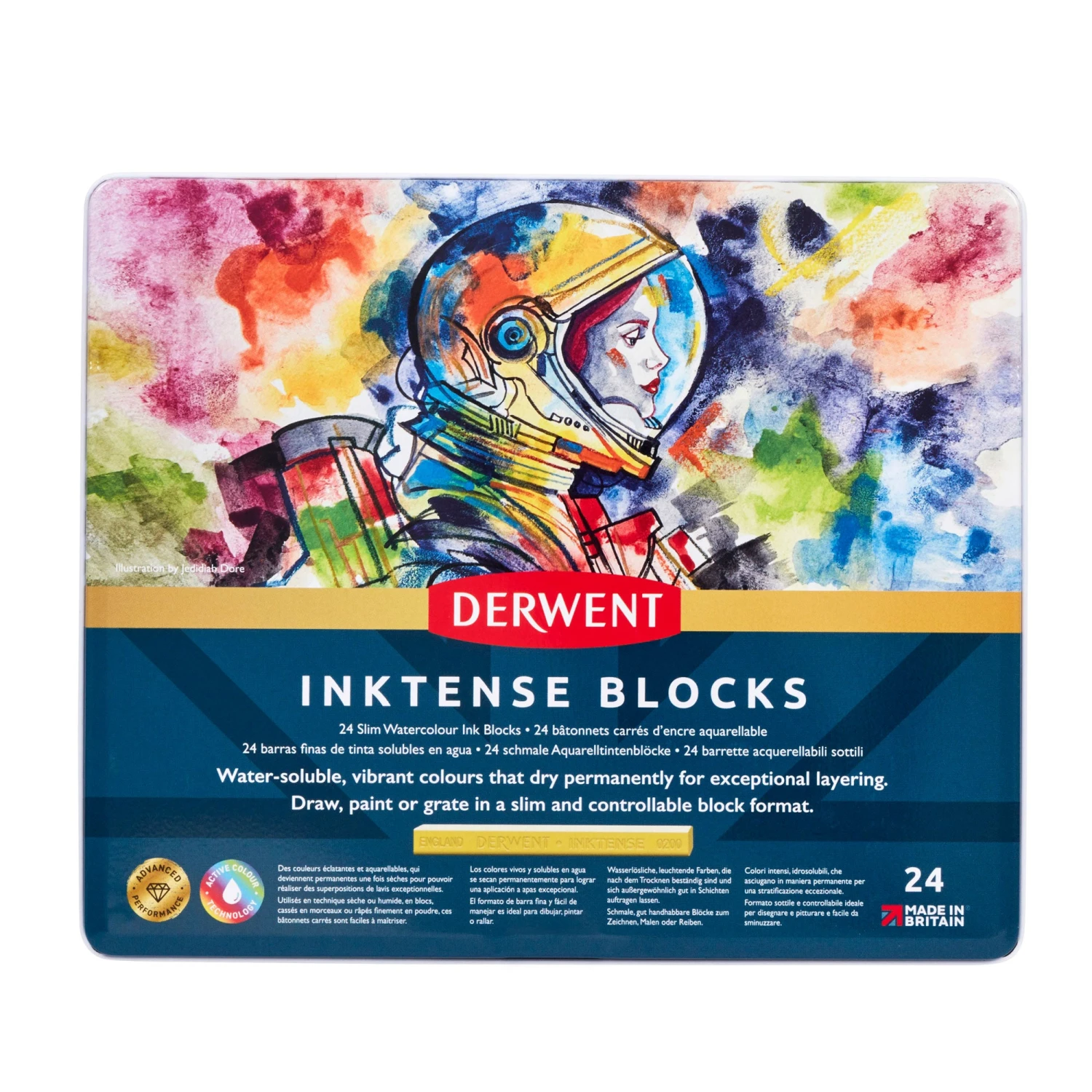Derwent Inktense Watercolour Ink Blocks - Set Of 24 4 Derwent Inktense Watercolour Ink Blocks - Set Of 24 - Image 2