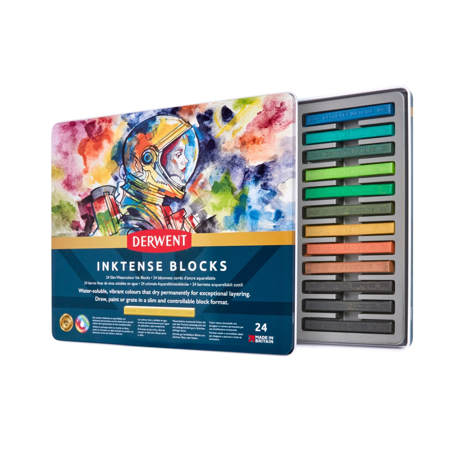 Derwent Inktense Watercolour Ink Blocks - Set Of 24 5 Derwent Inktense Watercolour Ink Blocks - Set Of 24 - Image 3