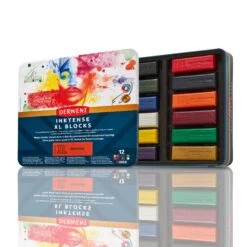 Derwent Inktense XL Blocks Tin Of 12 -Painting Supplies 2306162 Derwent Inktense XL Blocks Tin 12 Hero Open Pack