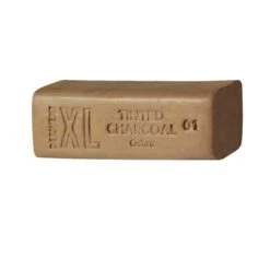 Derwent Tinted Charcoal XL Blocks - Individual Colours -Painting Supplies 2306201 Derwent Tinted Charcoal XL Block Ochre Out of Pack Left View