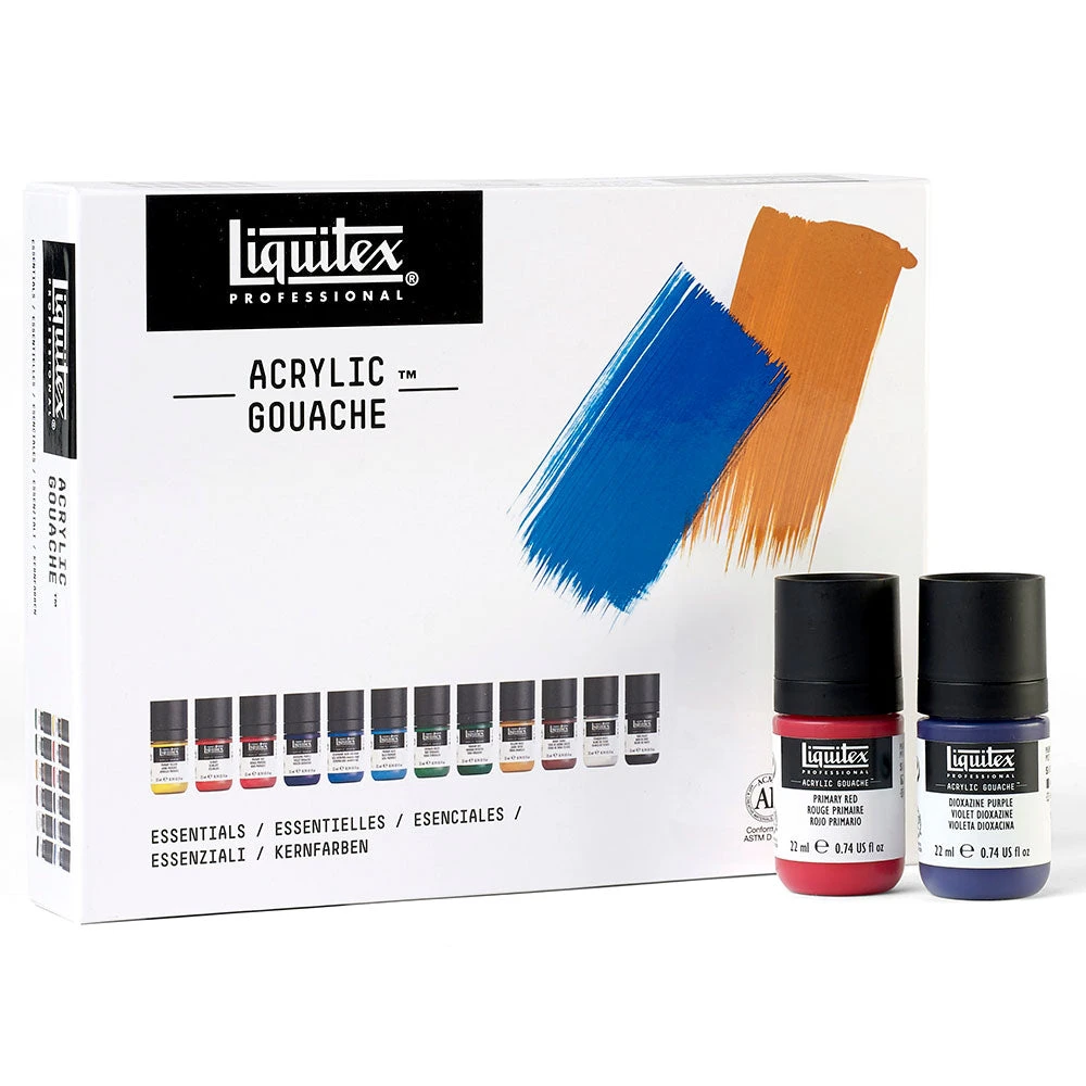 Liquitex Acrylic Gouache Essentials Set 12 X 22ml 3 Liquitex Acrylic Gouache Essentials Set 12 X 22ml