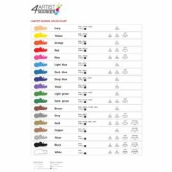 Pebeo 4Artist Marker - 15mm -Painting Supplies 4Artists Marker Colour Swatches