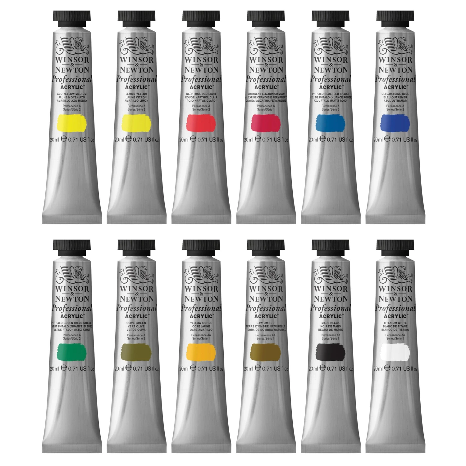 Winsor & Newton Professional Acrylic 12 Tube Set 5 Winsor & Newton Professional Acrylic 12 Tube Set - Image 3