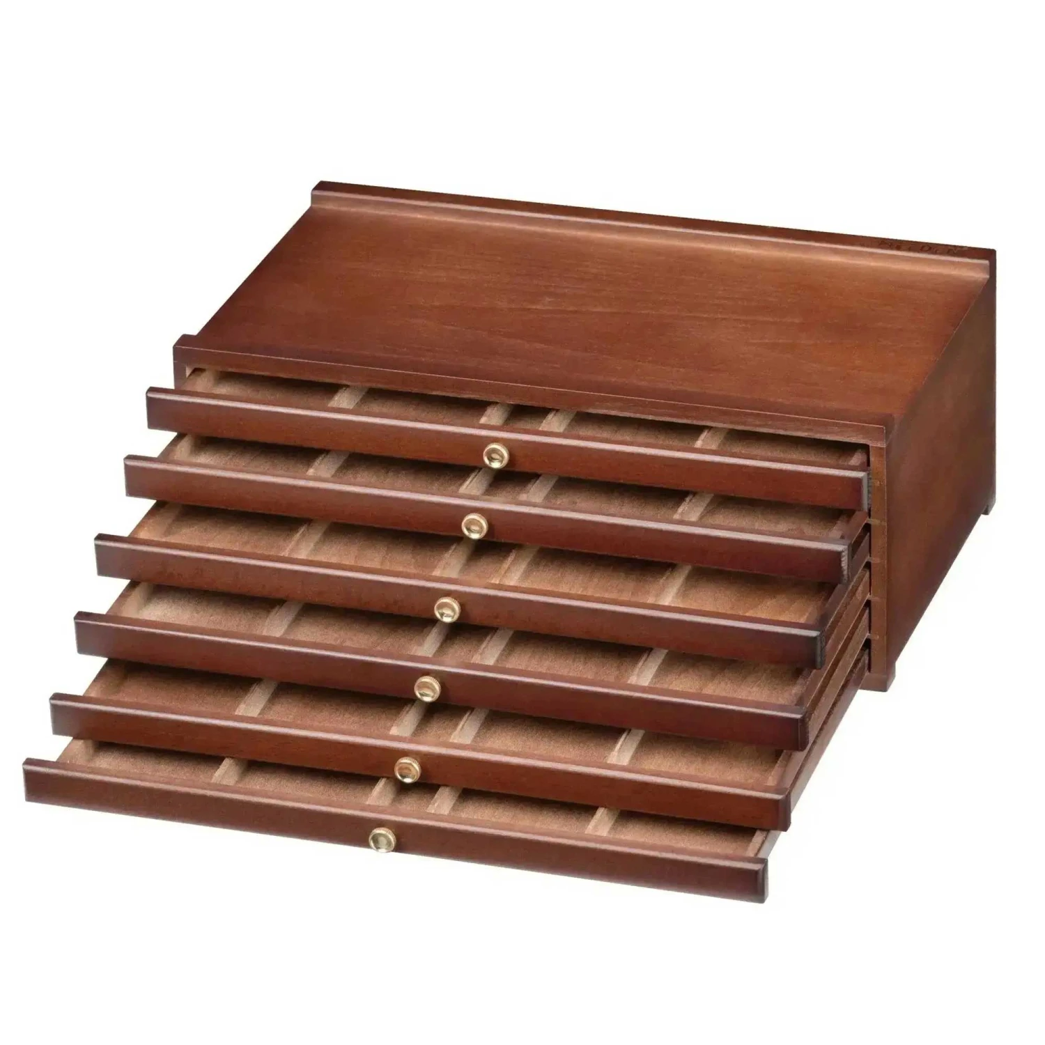 MEEDEN Artists Supplies Storage Box 6 Drawer - Walnut Finish 3 MEEDEN Artists Supplies Storage Box 6 Drawer - Walnut Finish