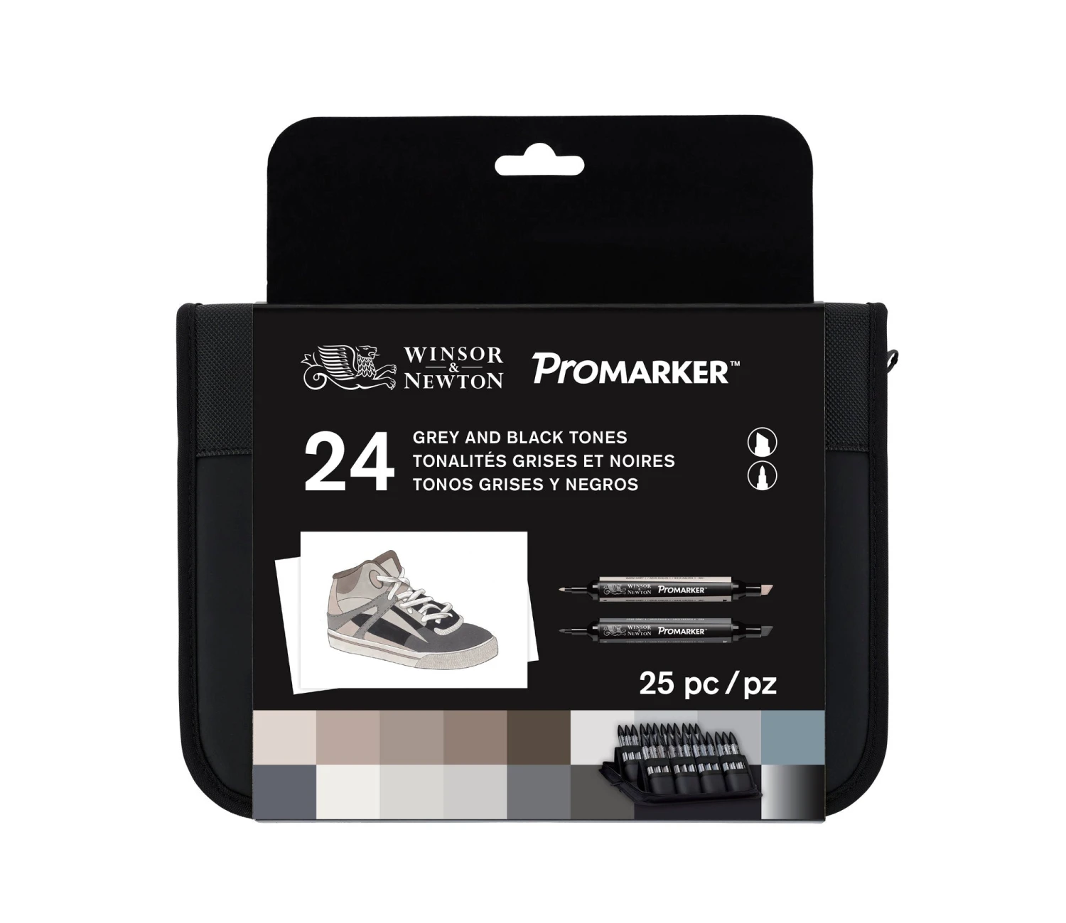Winsor & Newton Promarker 24 Set - Black & Greys 3 Winsor & Newton Promarker 24 Set - Black & Greys