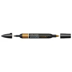 Winsor & Newton Promarker Metallic 10 Winsor & Newton Promarker Metallic -Painting Supplies 884955069172 WN PROMARKER METALLIC RED GOLD CAPS OFF 884955069172