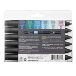 Winsor & Newton Promarker Set Of 6 - Skyscape 1 -Painting Supplies 884955070437 W N PROMARKER 6PC SKYSCAPE TONES 1 884955070437 BACK .TIF 901f6752 d020 4da0 ad1a dc6e65d26893