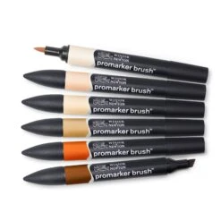 Winsor & Newton Promarker BRUSH - Set Of 6 Skin Tones -Painting Supplies 884955070529 W NPROMARKERBRUSH6PCSKINTONES884955070529 CONTENTS HighResolution