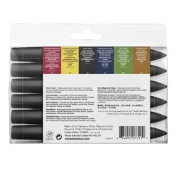 Winsor & Newton Promarker Watercolour Set Of 6 - Basic Tones -Painting Supplies 884955073919 W NPROMARKERWATERCOLOURBASICTONESX6SET BACK 884955073919.TIF 4007051d 603f 4635 b564 6963c8b21765