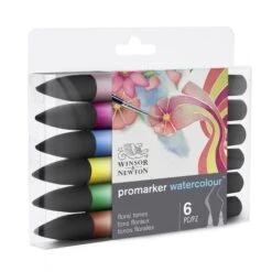 Winsor & Newton Promarker Watercolour Set Of 6 - Floral Tones