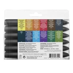 Winsor & Newton Promarker Watercolour Set Of 12 - Landscape Tones -Painting Supplies 884955073940 W NPROMARKERWATERCOLOURLANDSCAPETONESX12SET BACK 884955073940.TIF 7b1f06c8 1984 483d 9b8d 4140010734fd