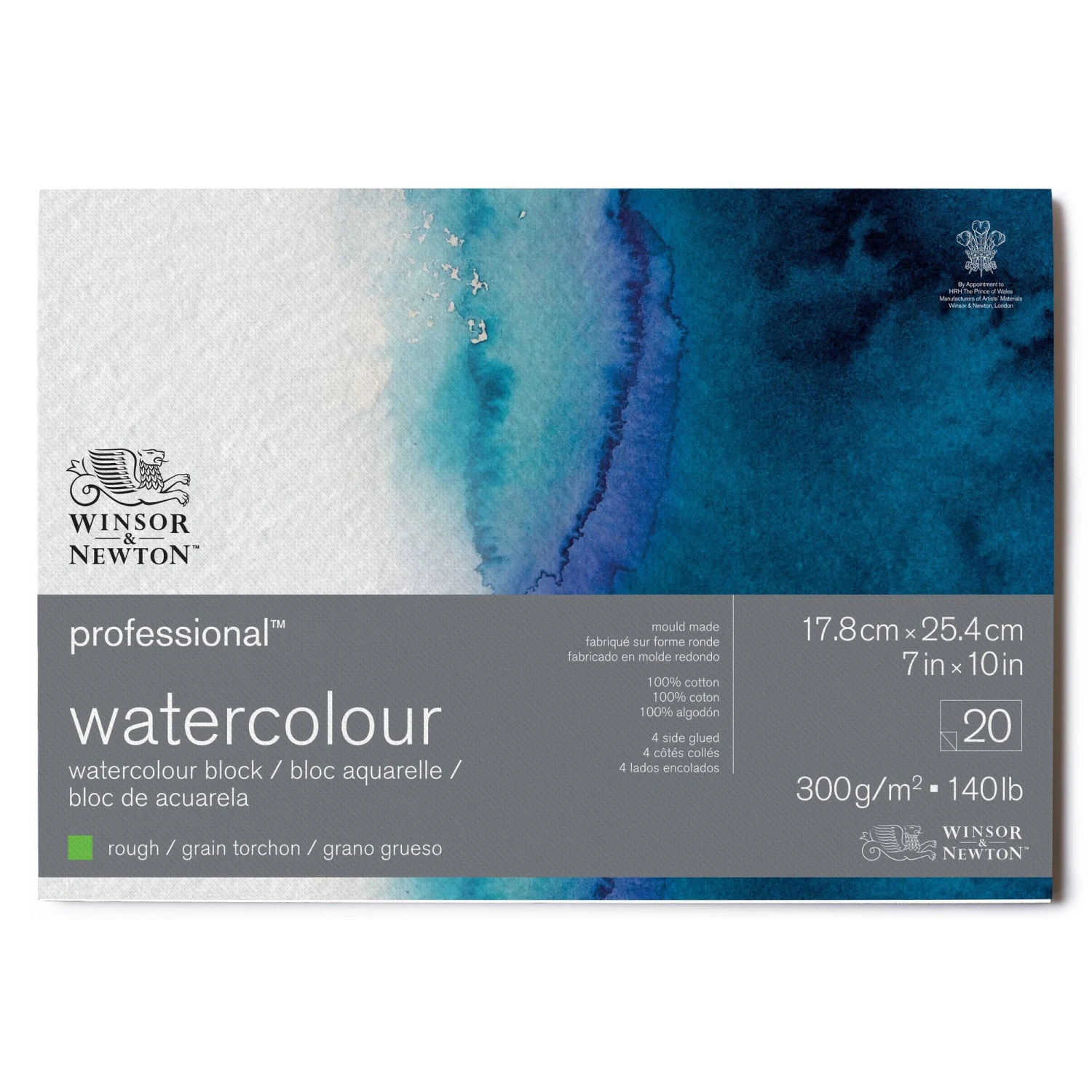 Winsor & Newton Professional Watercolour Block 300gsm/ 140Ib 20 Sheets - Rough 3 Winsor & Newton Professional Watercolour Block 300gsm/ 140Ib 20 Sheets - Rough