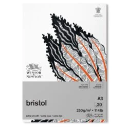 Winsor & Newton Bristol Board - 250gsm -Painting Supplies 884955077009 WN BRISTOL PAD 250 A3 884955077009 FRONT