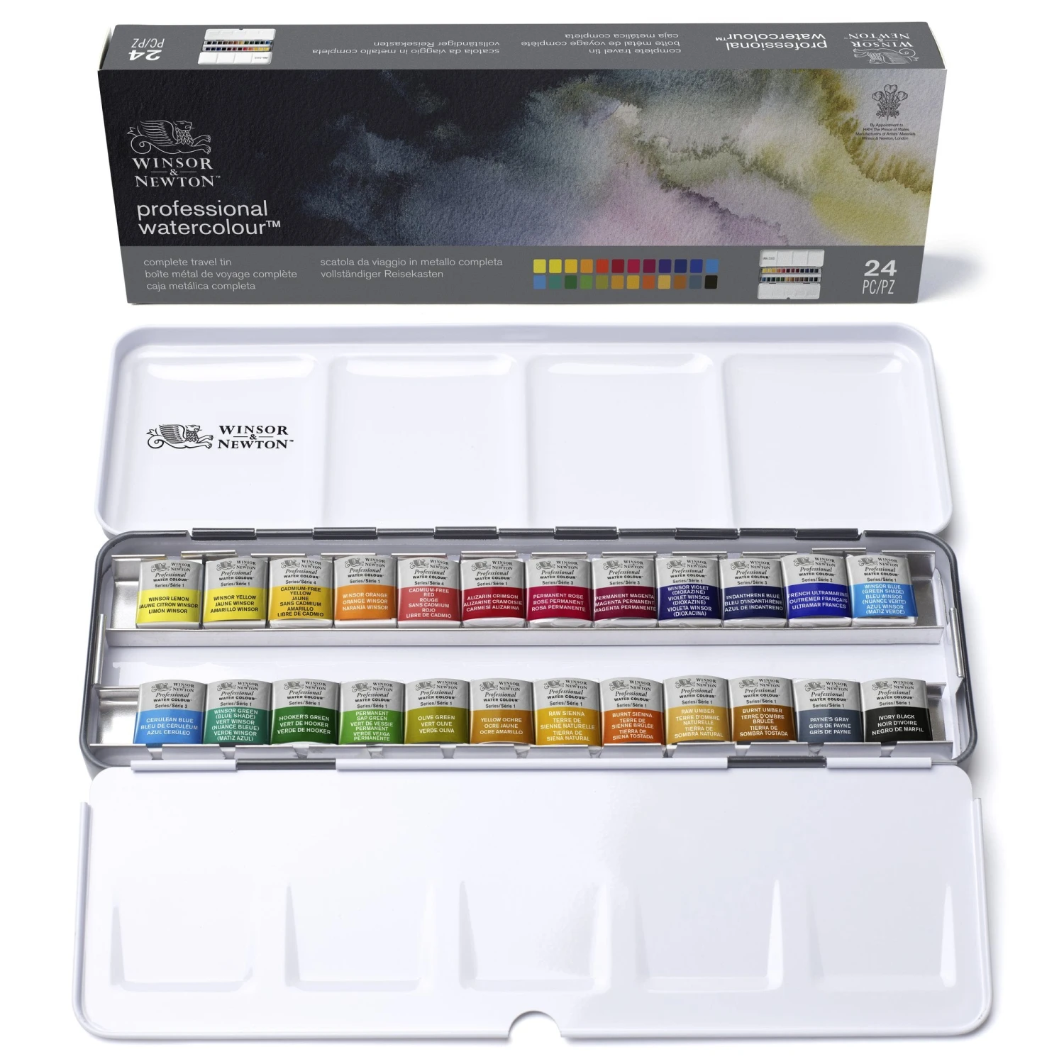 Winsor & Newton Professional Watercolour Tin - 24 Half Pans 3 Winsor & Newton Professional Watercolour Tin - 24 Half Pans