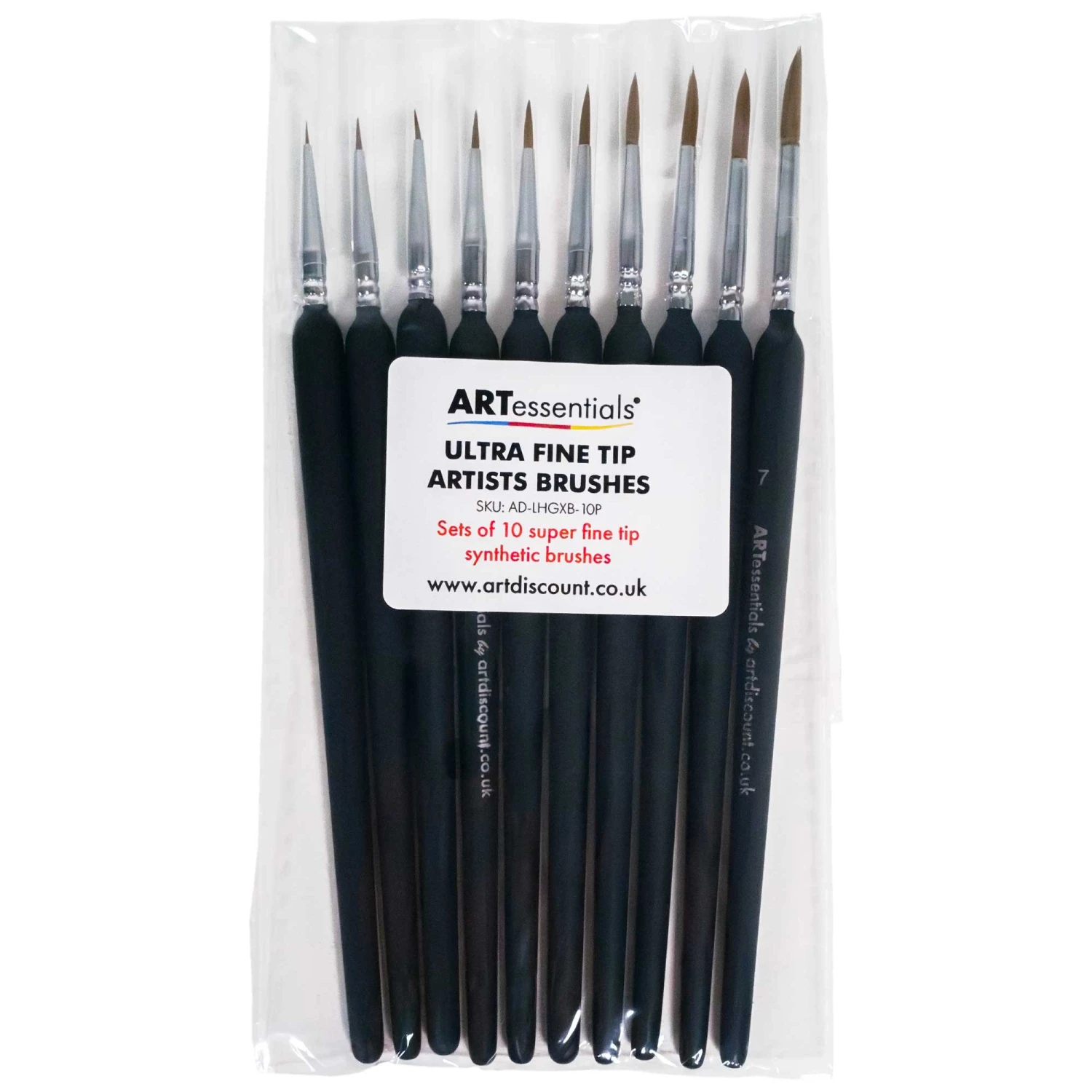 ARTessentials Ultra Fine Tip Artists Brushes - Set Of 10 4 ARTessentials Ultra Fine Tip Artists Brushes - Set Of 10 - Image 2