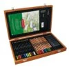 Derwent Academy Wooden Box Set Of Coloured Pencils