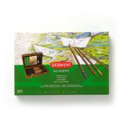 Derwent Academy Wooden Box Set Of Coloured Pencils -Painting Supplies Academy Wooden Pencils 4
