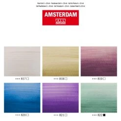 Amsterdam Acrylic Paint Pearl Colours Set 6 X 20ml 9 Amsterdam Acrylic Paint Pearl Colours Set 6 X 20ml -Painting Supplies Amsterdam Pearl3