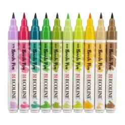 Royal Talens Ecoline Brush Pen Sets Of 10 Colours -Painting Supplies Botanic Ecoline Talens