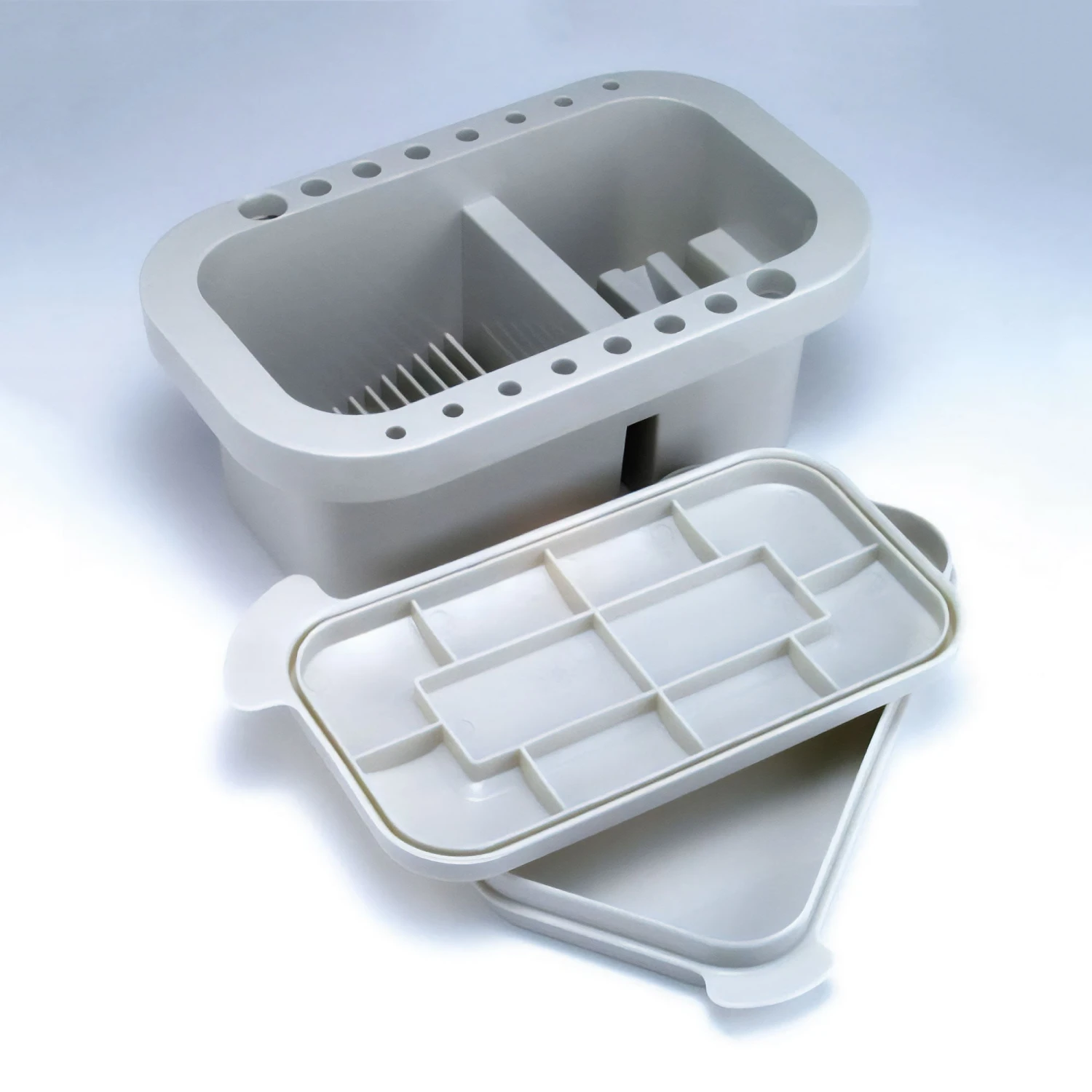 Brush Holder Tub With Integrated Palette/Lid 3 Brush Holder Tub With Integrated Palette/Lid
