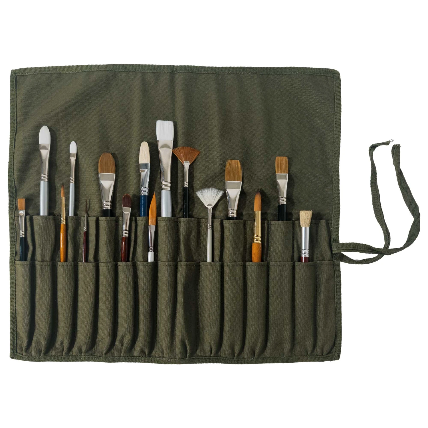Isomars Brush Roll Up Case - Green 4 Isomars Brush Roll Up Case - Green - Image 2