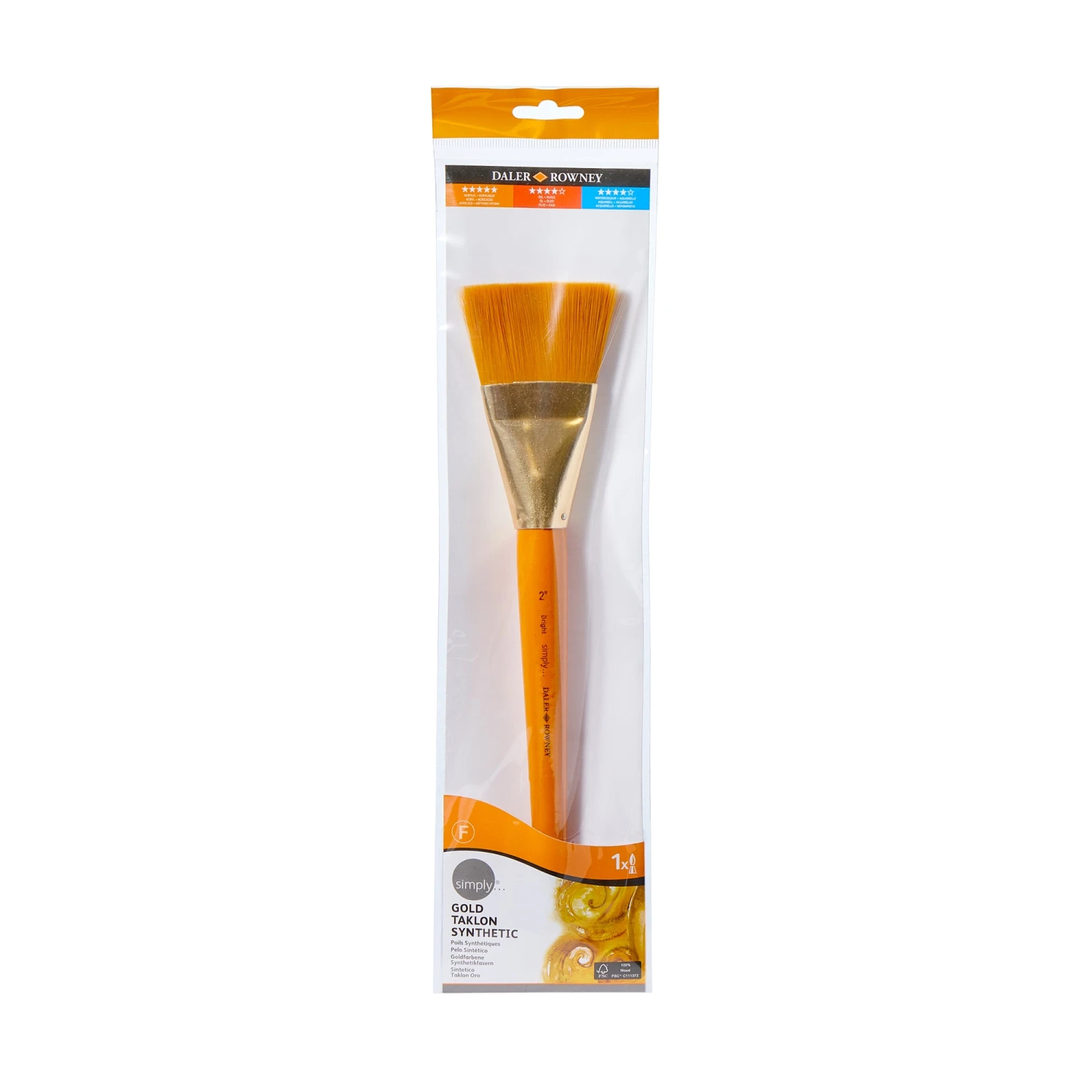 Daler-Rowney Simply Golden Taklon Big Brush 5 Daler-Rowney Simply Golden Taklon Big Brush - Image 3