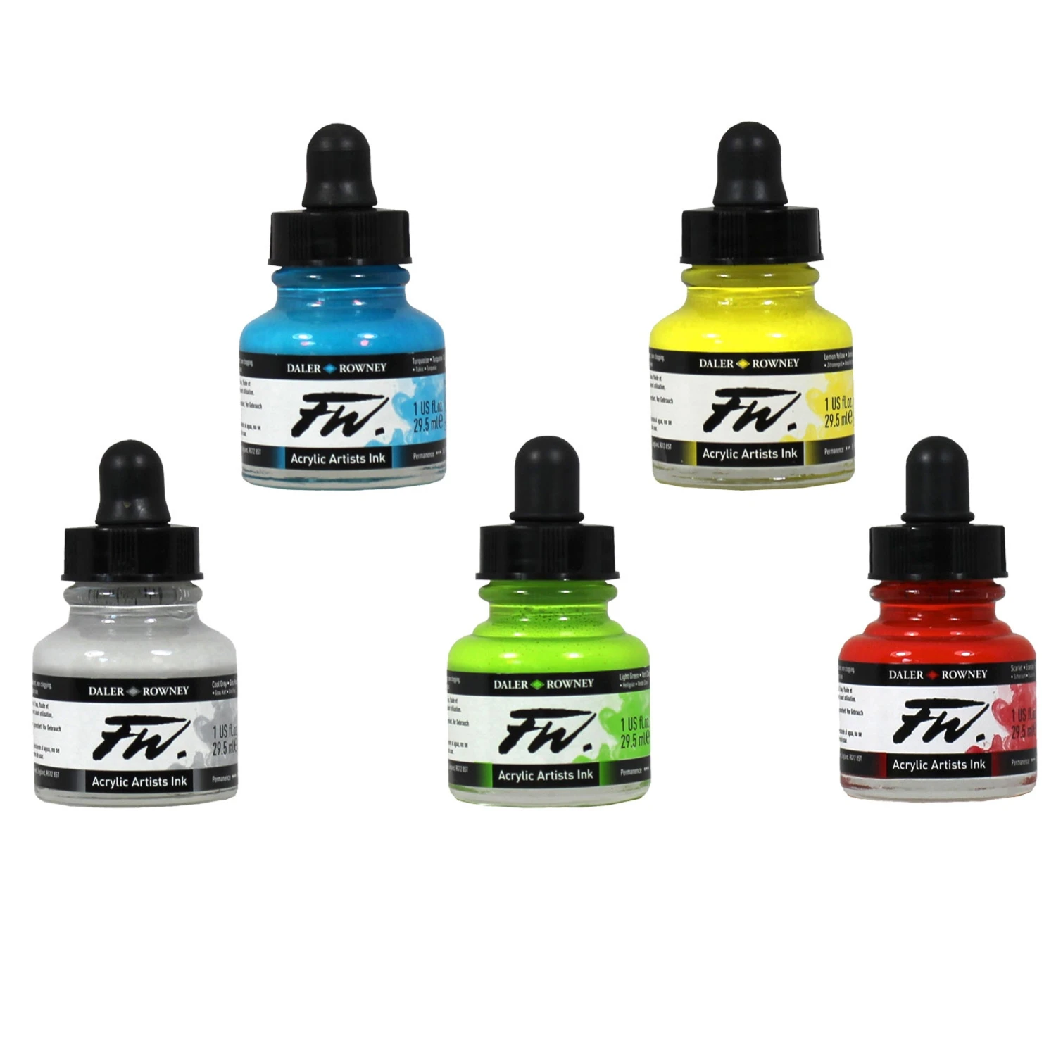Daler-Rowney FW Artists Ink Individual Colours - 29.5ml Bottles 4 Daler-Rowney FW Artists Ink Individual Colours - 29.5ml Bottles - Image 2