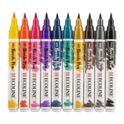 Royal Talens Ecoline Brush Pen Sets Of 10 Colours -Painting Supplies Dark ecoline Talens