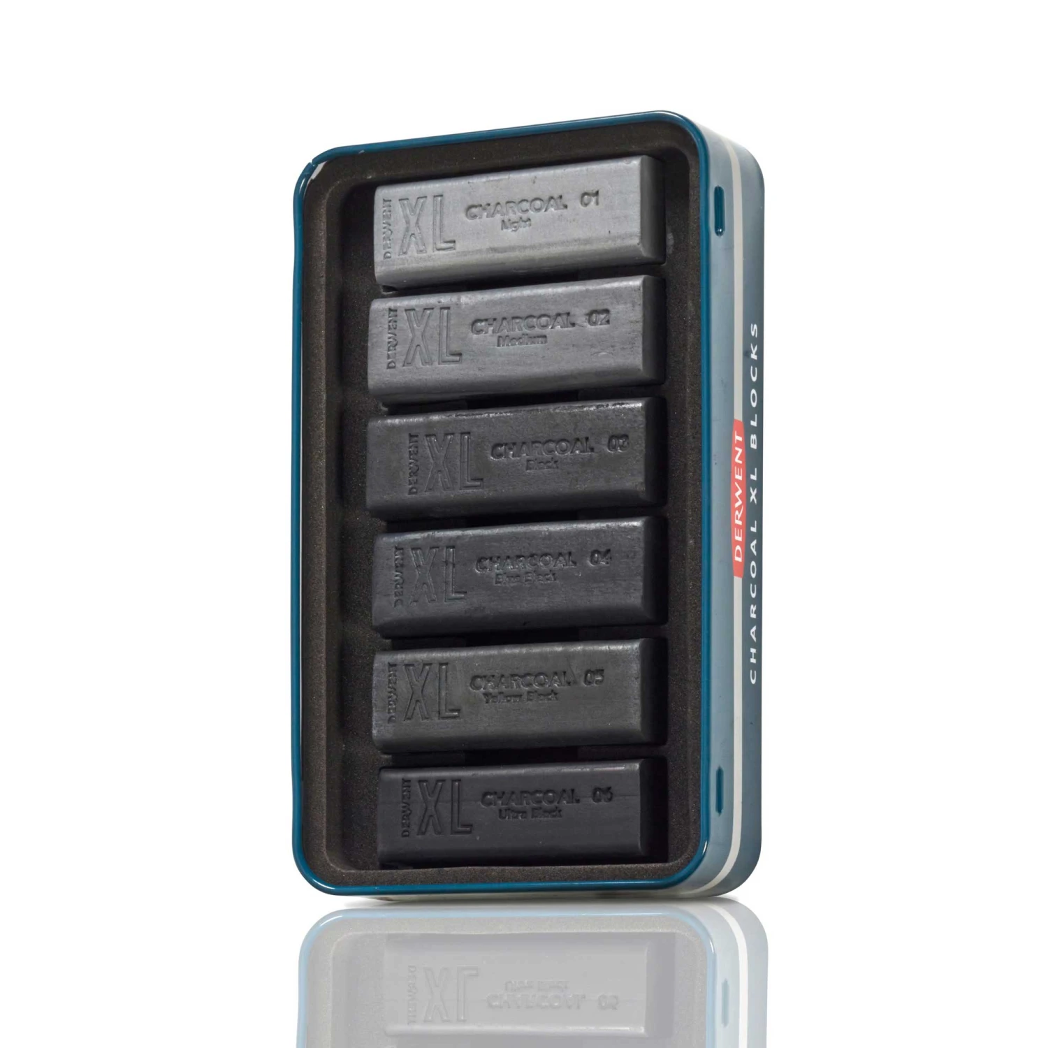Derwent Charcoal XL Blocks Tin Of 6 4 Derwent Charcoal XL Blocks Tin Of 6 - Image 2