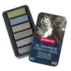 Derwent XL GRAPHITE Blocks Tin Of 6 -Painting Supplies Derwent XL Graphite 6 Tin FOP open