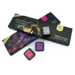 FINETEC Premium Metallic-Pearlescent-Iridescent Watercolour Set