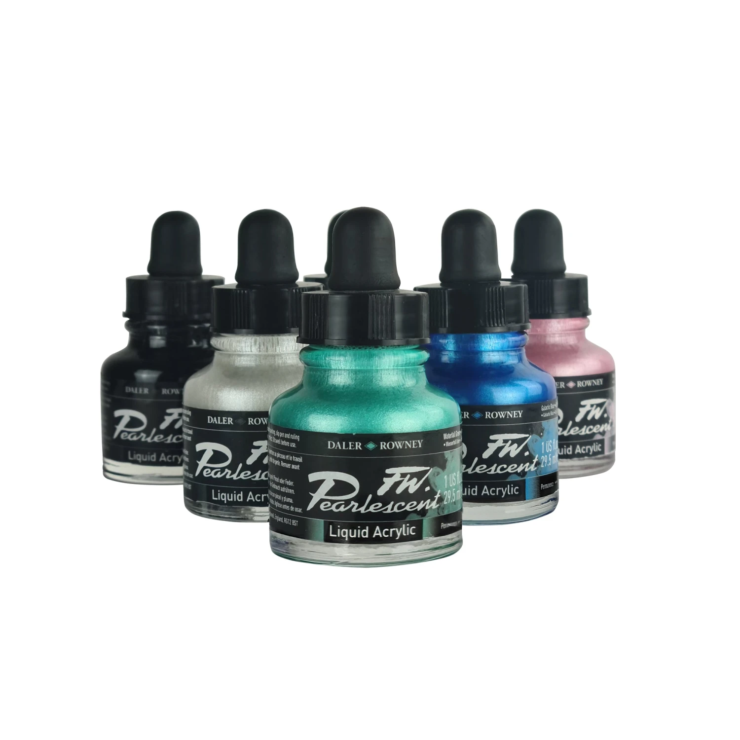 Daler-Rowney FW Pearlescent Liquid Acrylic Inks Ind. Colours - 29.5ml Bottles 5 Daler-Rowney FW Pearlescent Liquid Acrylic Inks Ind. Colours - 29.5ml Bottles - Image 3