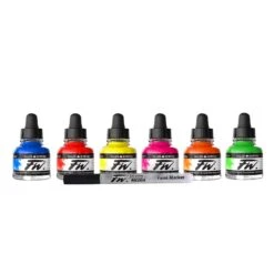Daler-Rowney FW Acrylic Ink Neon Set -Painting Supplies FW Neon Ink 4