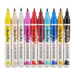 Royal Talens Ecoline Brush Pen Sets Of 10 Colours -Painting Supplies Fashion Ecoline Talens