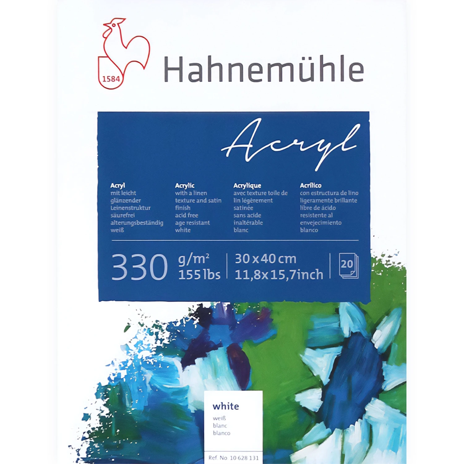 Hahnemühle Acryl 330 Artist Paper Block - 330gsm - 30x40cm - 20 Sheets 3 Hahnemühle Acryl 330 Artist Paper Block - 330gsm - 30x40cm - 20 Sheets