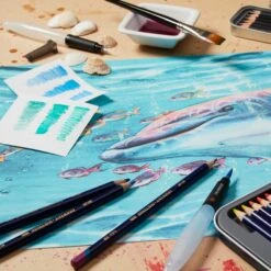 Derwent Inktense Pencils Wooden Box Of 72 10 Derwent Inktense Pencils Wooden Box Of 72 -Painting Supplies Inktense Pencils Lifestyle 1