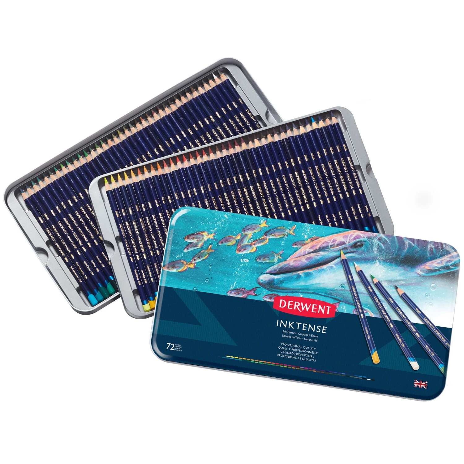 Derwent Inktense Watercolour Ink Pencils - Tin Of 72 Assorted Pencils 4 Derwent Inktense Watercolour Ink Pencils - Tin Of 72 Assorted Pencils - Image 2