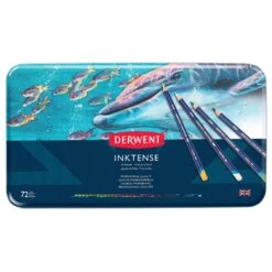 Derwent Inktense Watercolour Ink Pencils - Tin Of 72 Assorted Pencils