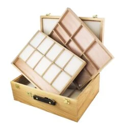 Langsett Wooden Pastel Box 9 Langsett Wooden Pastel Box -Painting Supplies Langset Wooden Pastel Box 3