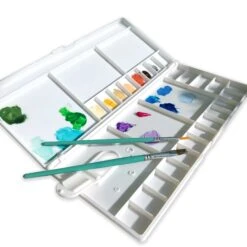 Large Plastic Folding Watercolour Palette 7 Large Plastic Folding Watercolour Palette -Painting Supplies Large folding palette