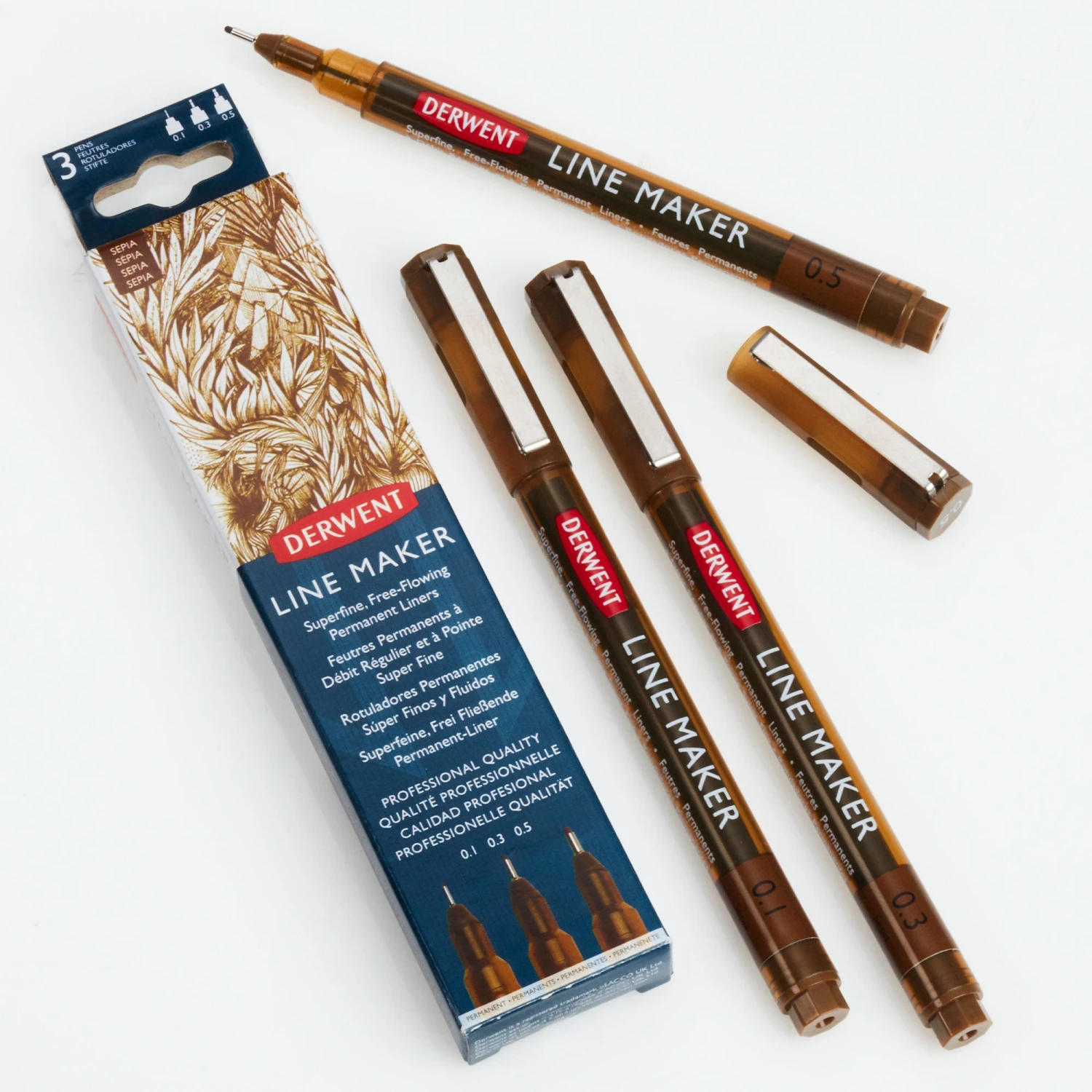 Derwent Line Maker - Set Of 3 - Sepia 4 Derwent Line Maker - Set Of 3 - Sepia - Image 2