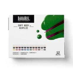 Liquitex Soft Body Acrylic Essentials Set - 12 X 22ml -Painting Supplies Liquitex soft body acrylic set box