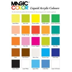 MAGIC COLOR Liquid Acrylic Colours 28ml Jars -Painting Supplies MC Liquid Acrylic 28ml Jars 3