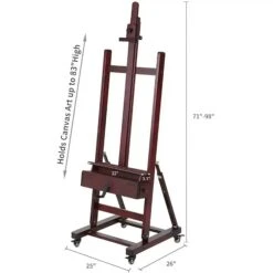 Painting Supplies -Painting Supplies MEEDEN Deluxe Crank Adjusting Master Artist Easel Stand Dark Walnut W15S MEEDEN 1692307415750 1500x1500 783f13ab bb12 477b 9e75 98bf2de8291a