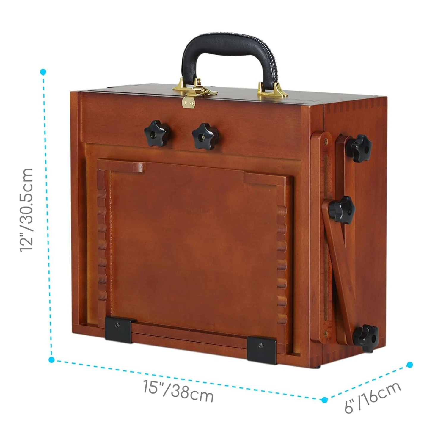 MEEDEN Table Easel Pochade Box - Walnut 4 MEEDEN Table Easel Pochade Box - Walnut - Image 2