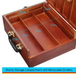 MEEDEN Table Easel Pochade Box - Walnut 9 MEEDEN Table Easel Pochade Box - Walnut -Painting Supplies MEEDEN POCHADE BOX 3