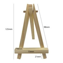 Mini Wooden Display Easels - Pine Wood - 125mm X 73mm - Pack Of 10 -Painting Supplies MINI easel 2 size