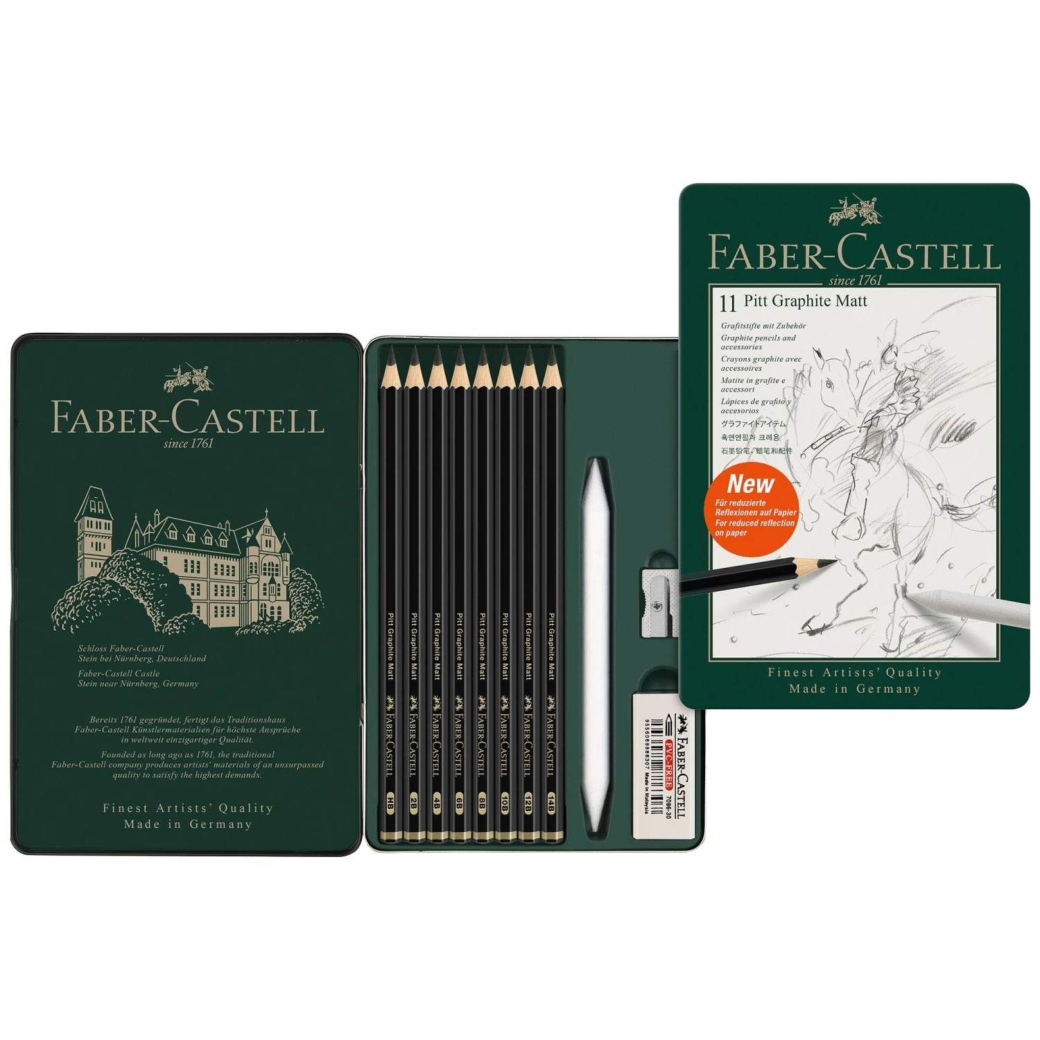Faber-Castell Pitt Graphite Matt Pencils Tins 4 Faber-Castell Pitt Graphite Matt Pencils Tins - Image 2
